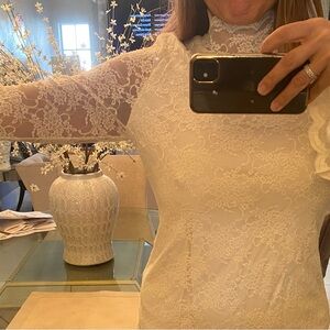 Vince Camuto Cream Lace Blouse